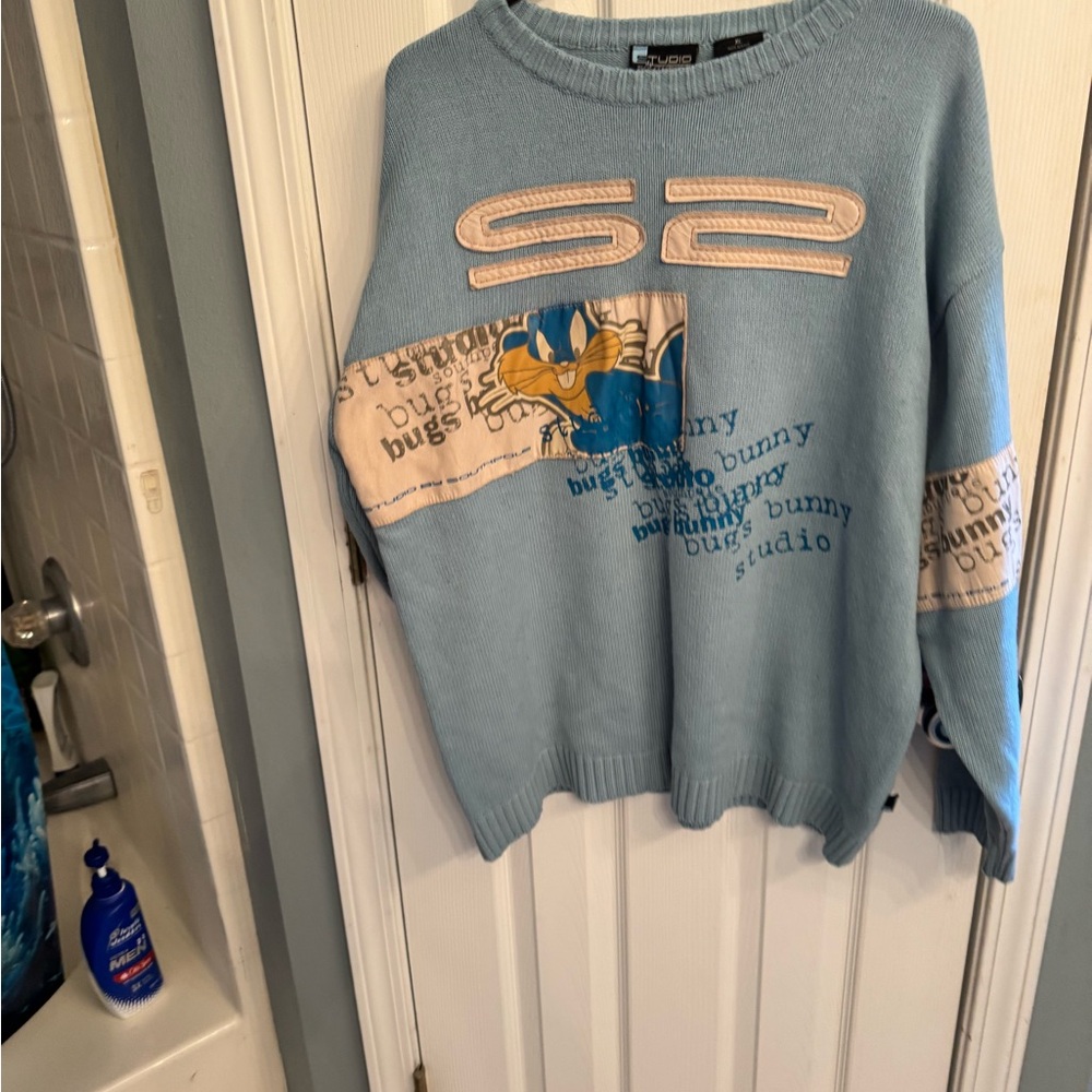 South Pole Light Blue Graphic Sweater.Bugs Bunny